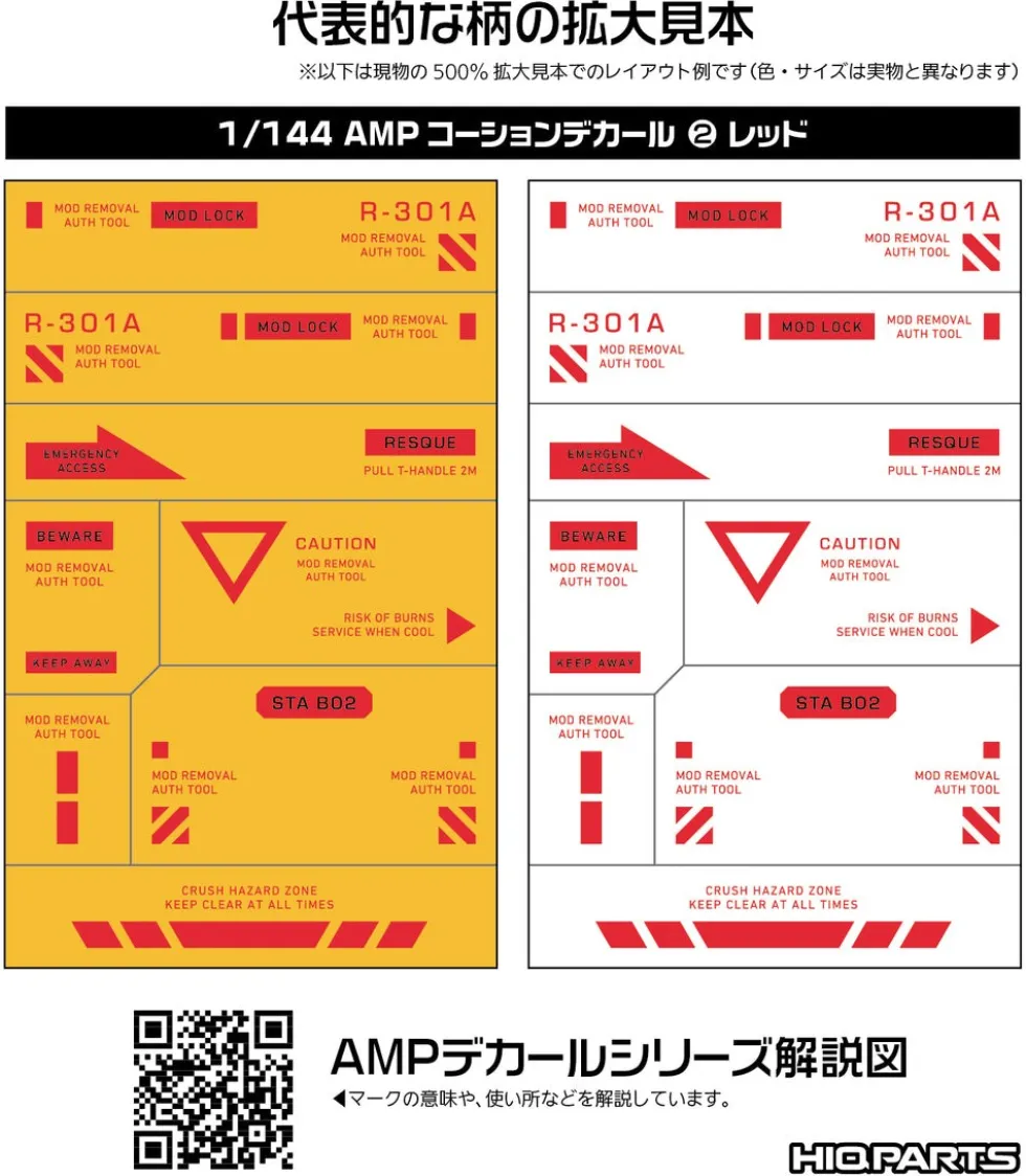 1/144 AMP02 Caution Decal (Red)
