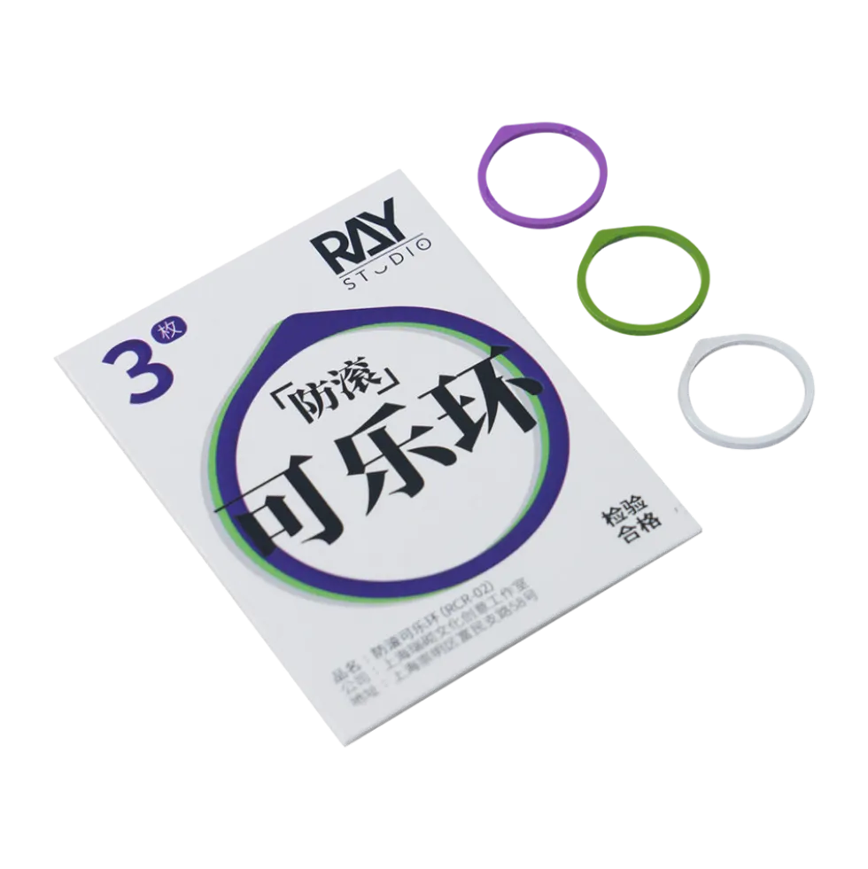 Anti-Roll Colored Ring for Hatch Hand Drill - Set A: Black/Red/Blue