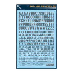 AW-232 Waterslide Decal Universal Alphabet Decal (Gray)