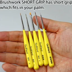 Brushwork Short Grip Point Brush L