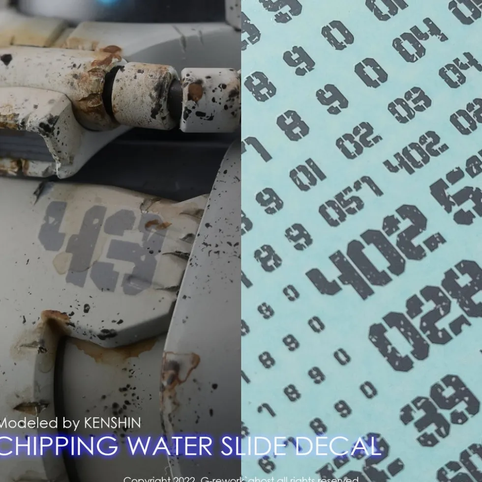 1/144 1/100 Chipping Decal Custom 01 Gray Decals