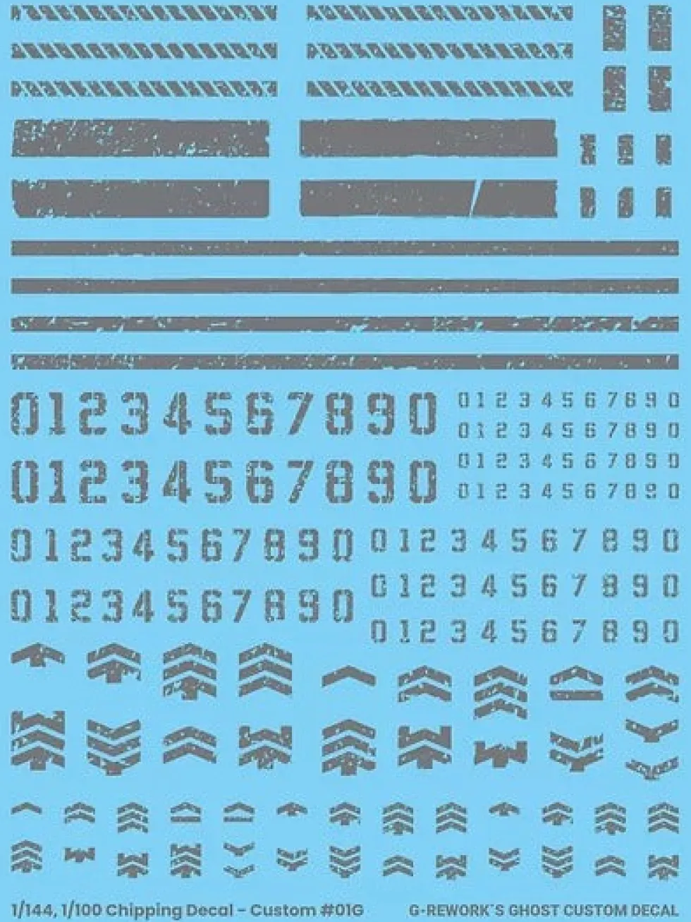 1/144 1/100 Chipping Decal Custom 01 Gray Decals