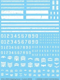 1/144 1/100 Chipping Decal Custom 01 White Decals