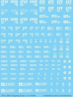 1/144 1/100 Chipping Decal EFF 01 White Decals