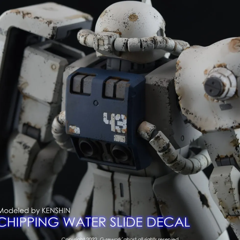 1/144 1/100 Chipping Decal Number 01 White Decals