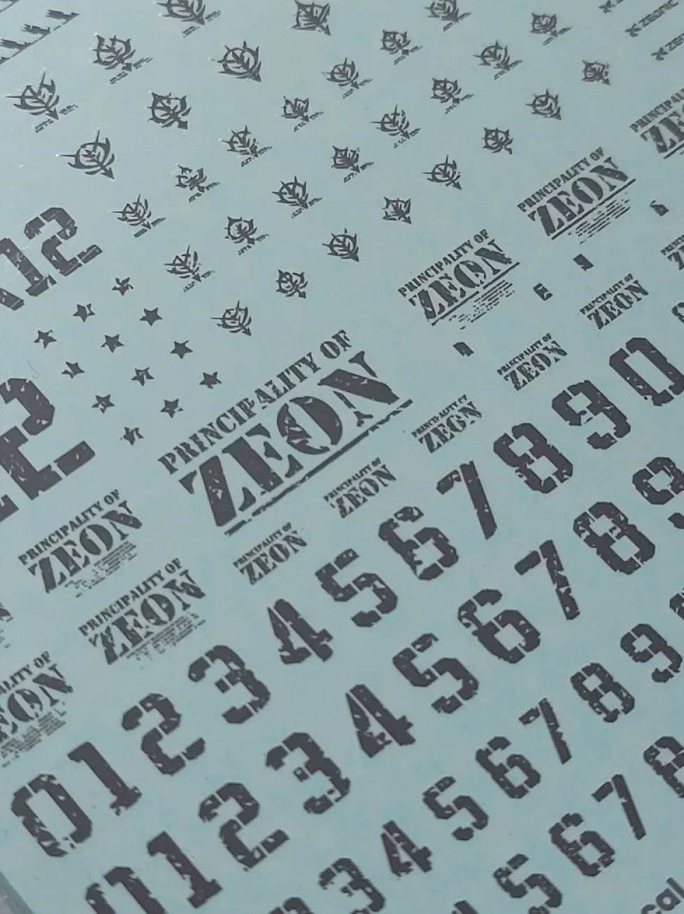 1/144 1/100 Chipping Decal Zeon 01 Gray Decals