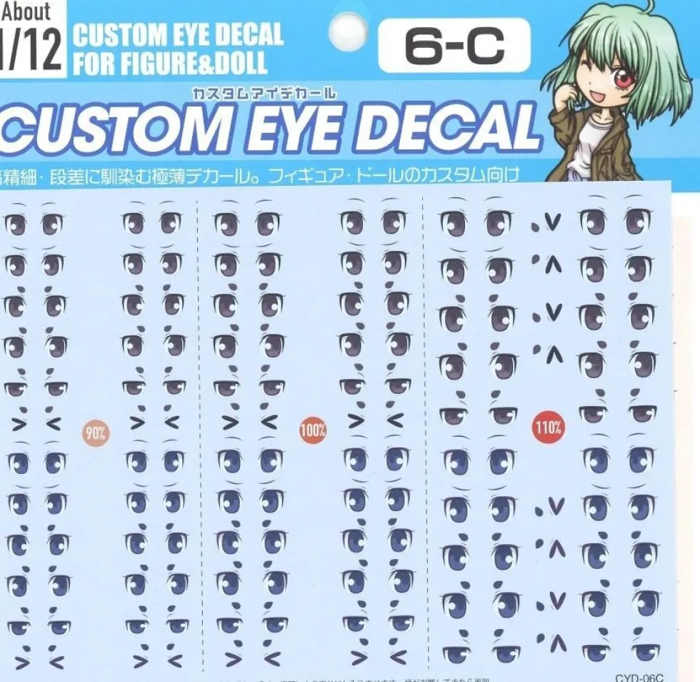 Custom Eye Decal - 1/12 1-A(1pc)