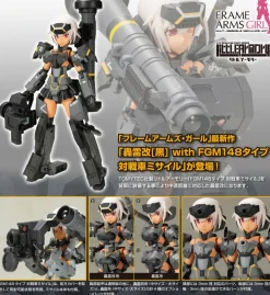 Frame Arms Girl Gourai Kai (Black) with FGM148 Type Anti-Tank Missile