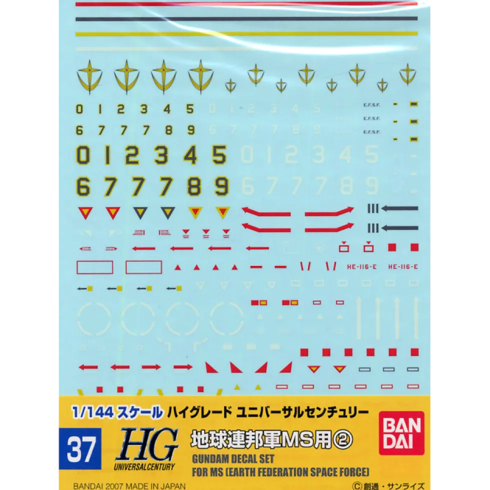 GD-37 HGUC Earth Federation 2 Decals