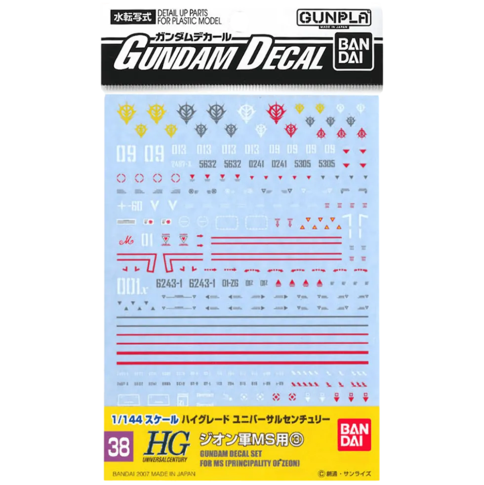 GD-38 HGUC Zeon 3 Decals