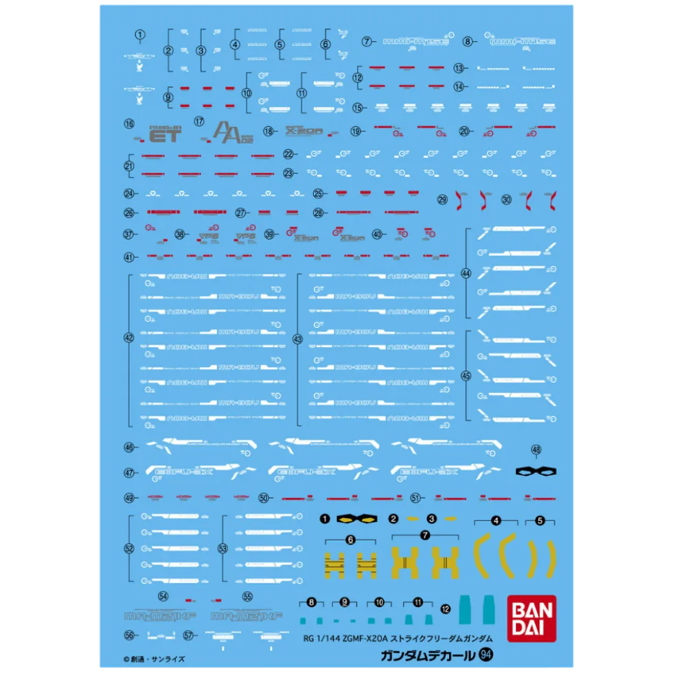 GD-94 RG Strike Freedom Decals