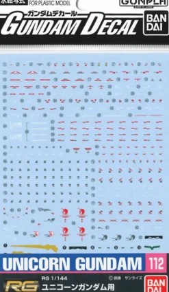 GD-112 RG Unicorn Gundam Decals