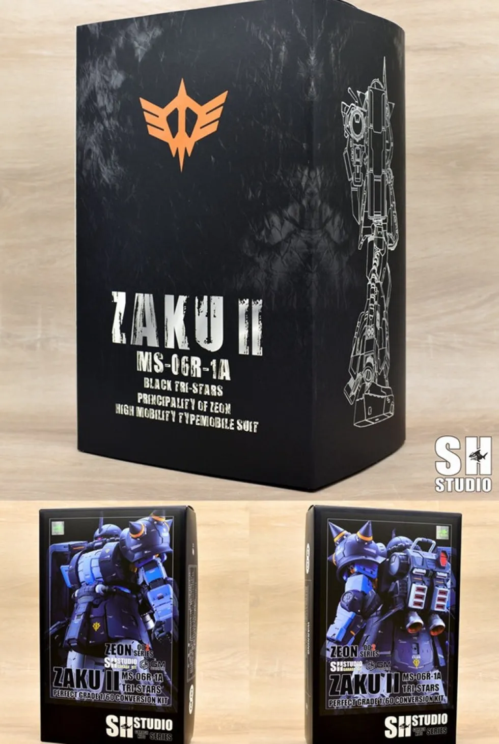 GMD 1/60 MS-06R-1A Zaku II Tri-Stars GK w/ All 3 Weapons
