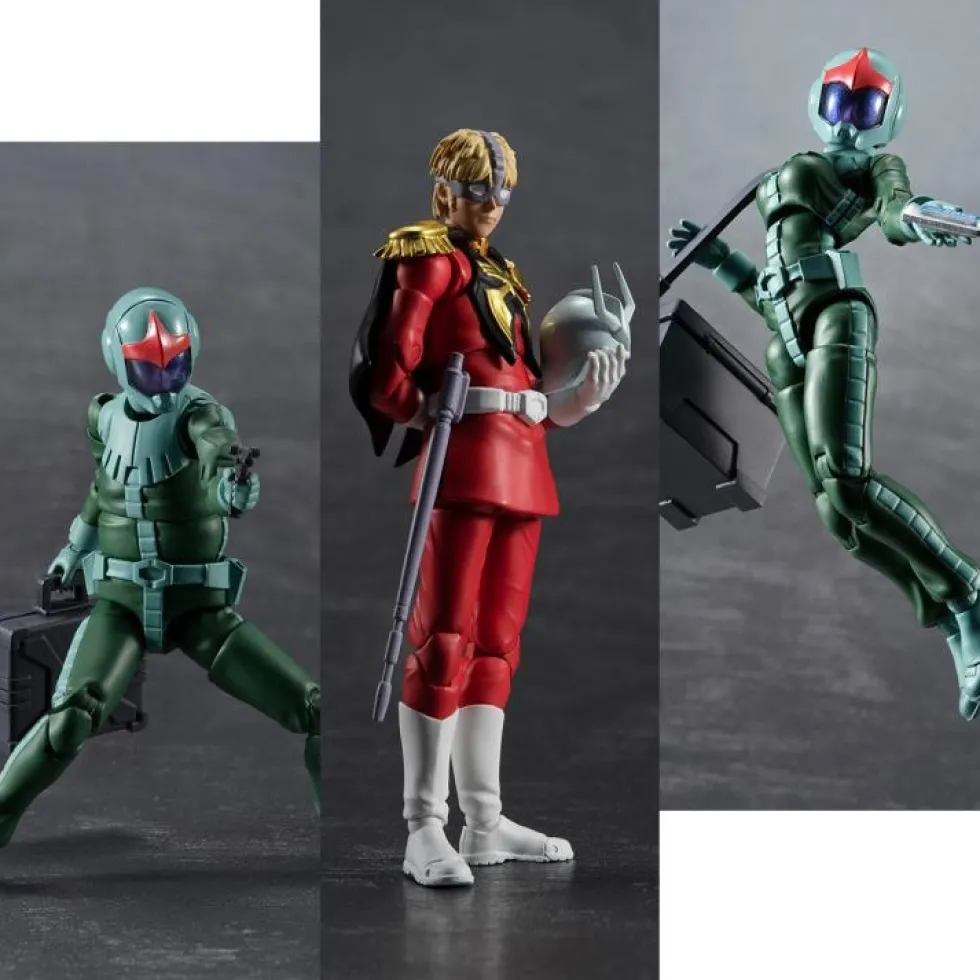 G.M.G. Mobile Suit Gundam Principality of Zeon Infantry Soldier & Char Aznable Figure Set