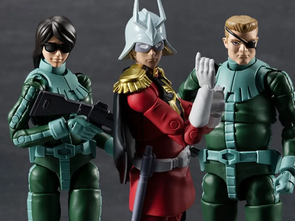 G.M.G. Mobile Suit Gundam Principality of Zeon Infantry Soldier & Char Aznable Figure Set