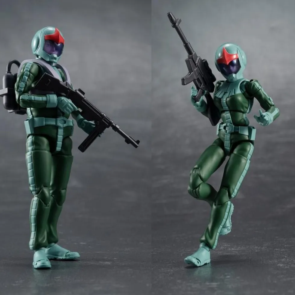 G.M.G. Mobile Suit Gundam Principality of Zeon Infantry Soldier & Char Aznable Figure Set