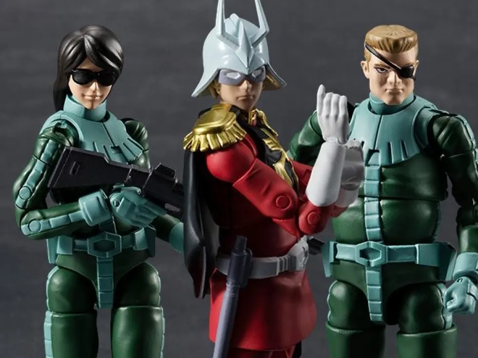 G.M.G. Mobile Suit Gundam Principality of Zeon Infantry Soldier & Char Aznable Figure Set