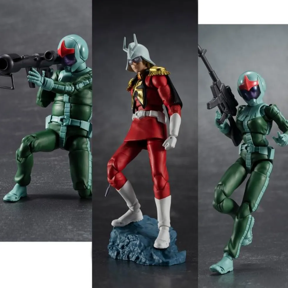 G.M.G. Mobile Suit Gundam Principality of Zeon Infantry Soldier & Char Aznable Figure Set