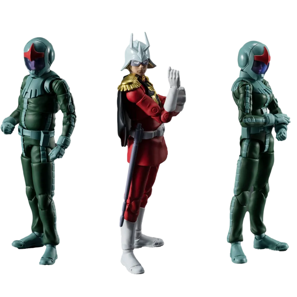 G.M.G. Mobile Suit Gundam Principality of Zeon Infantry Soldier & Char Aznable Figure Set