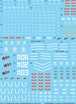 HGGTO MS-06R-1A Zaku II (Black Tri-Stars Full Set) Decals
