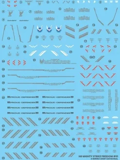 HG Mighty Strike Freedom Decals