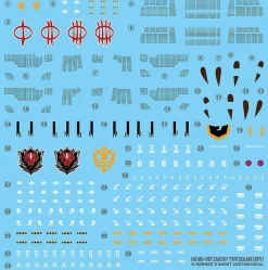 HG MS-06F Zaku II F Type Solari (RFV) Decals