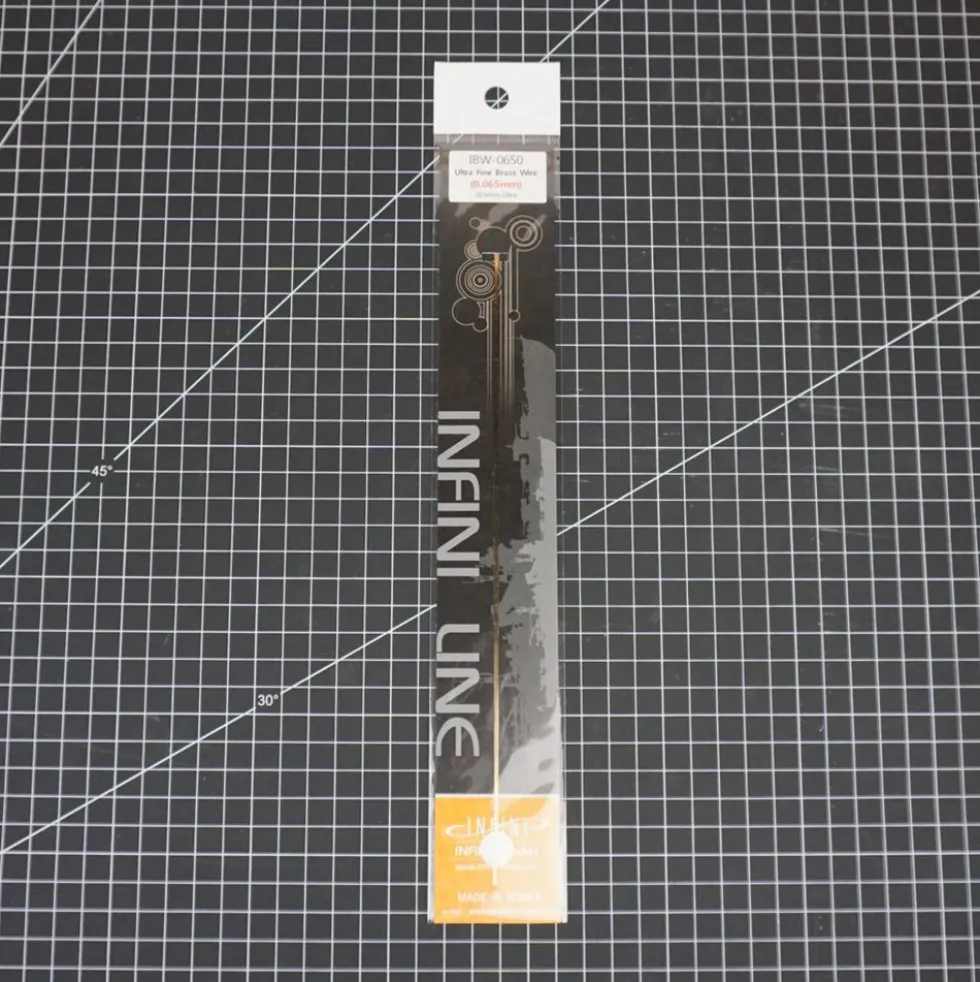 Infini Line Brass Wire - Ultra Fine Brass Wire 0.065mm × 265mm