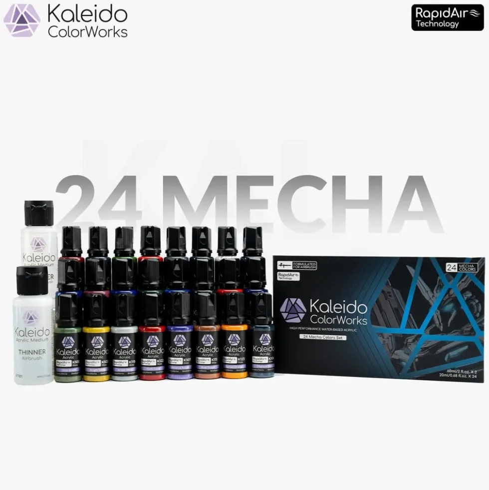 Kaleido ColorWorks 24 Mecha Colors Set (20ml bottles)