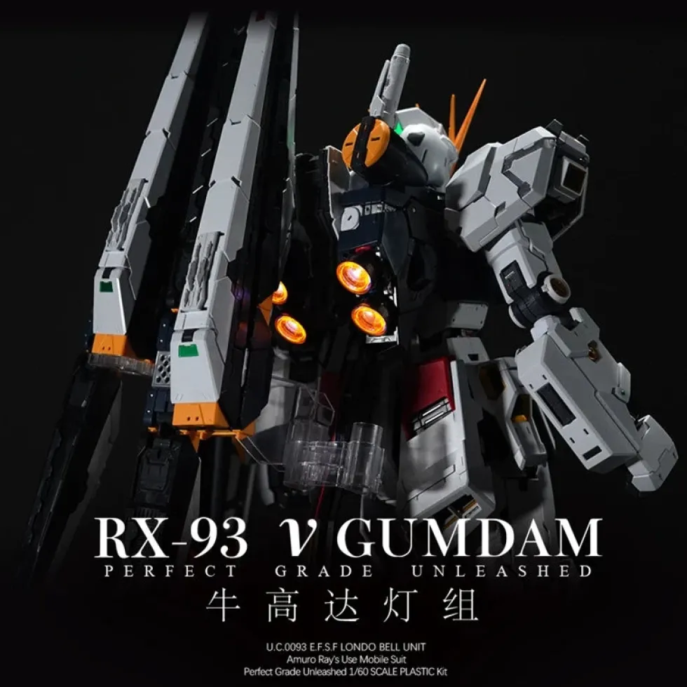 LED Upgrade for PG Unleashed Nu Gundam + 6 Funnel Set