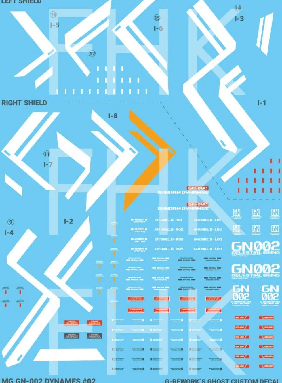 MG Gundam Dynames Decals