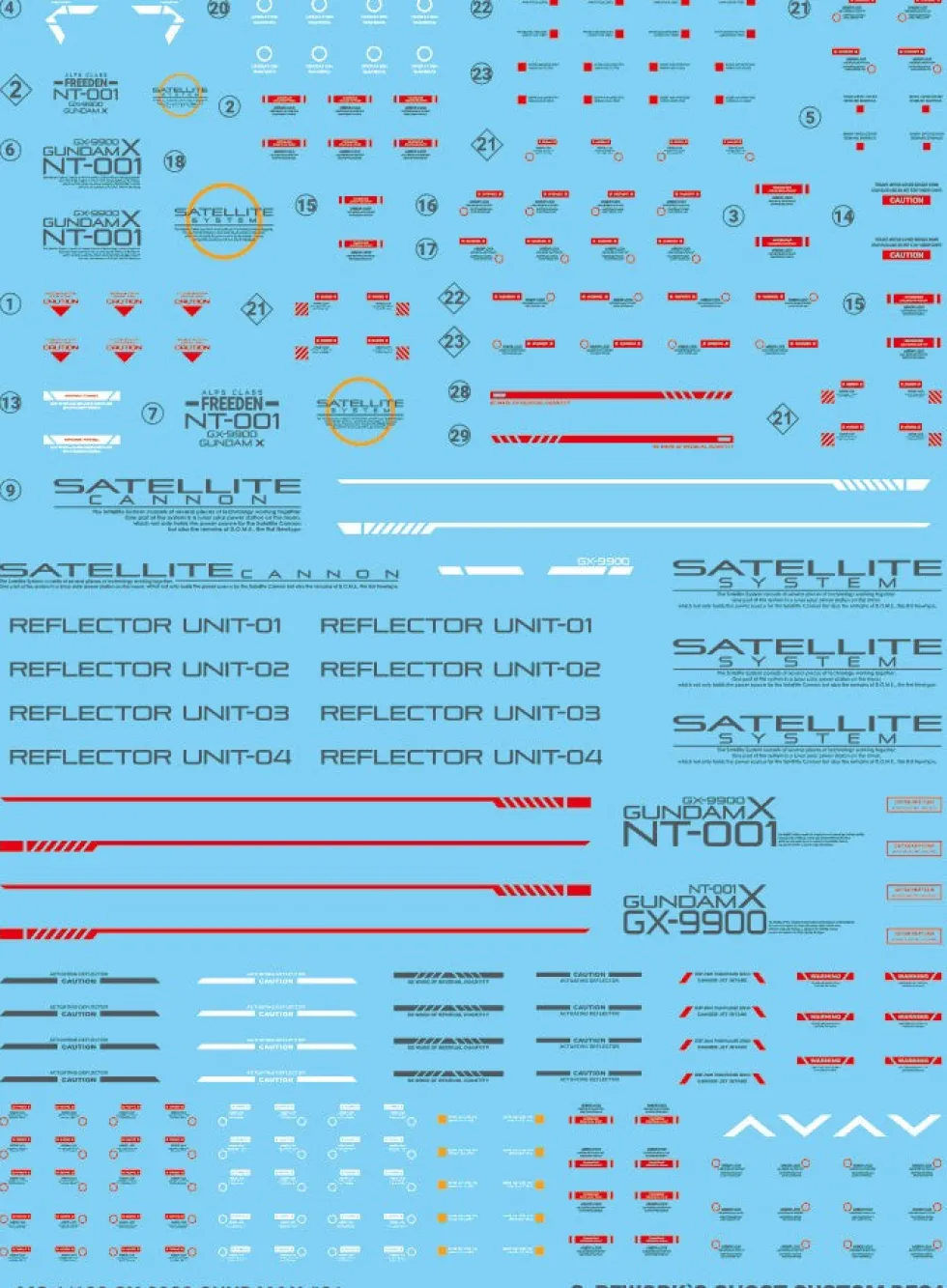 MG Gundam X Decals