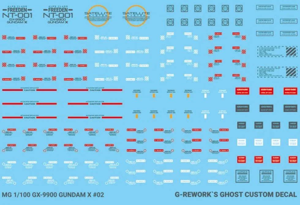 MG Gundam X Decals