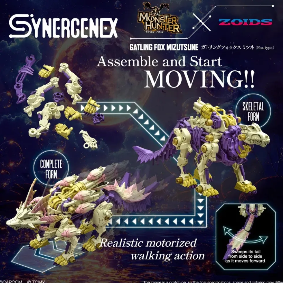 Monster Hunter X Zoids Gatling Fox Mizutsune