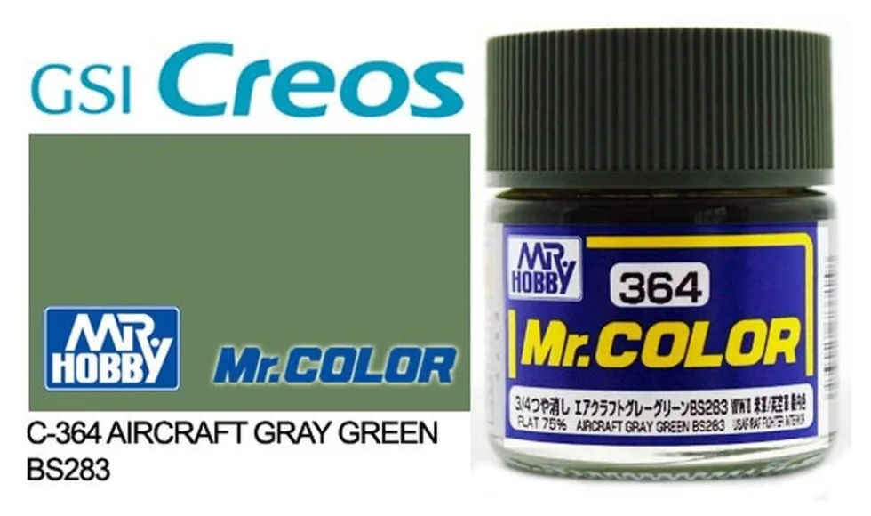 Mr. Color C364 75% Flat Aircraft Gray Green (BS283) 10ml