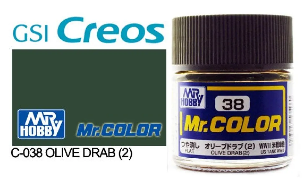 Mr. Color C38 Flat Olive Drab(2) 10ml