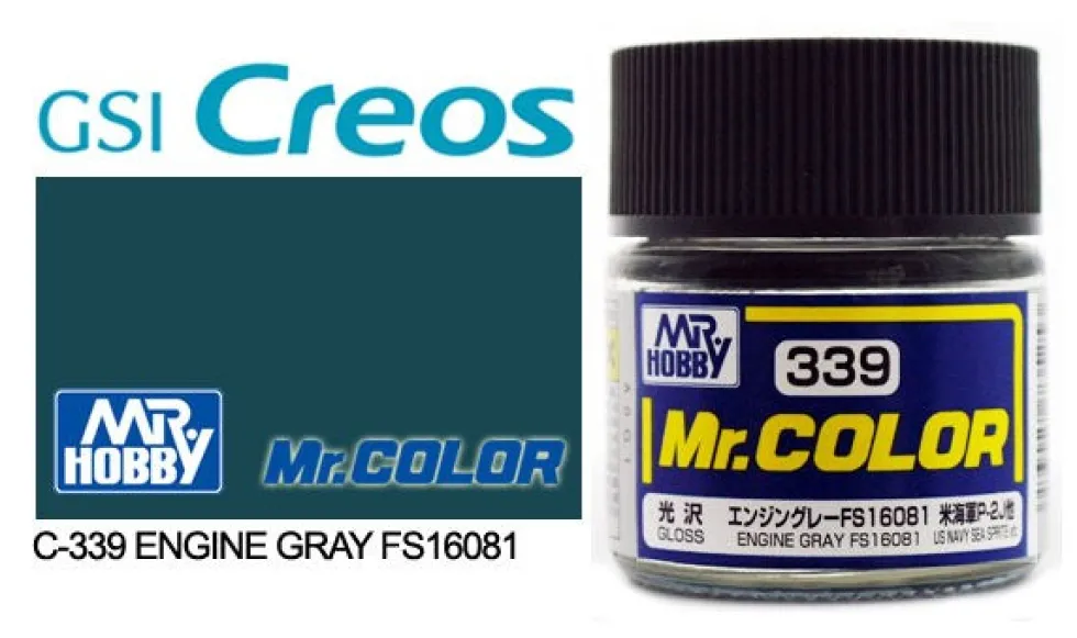 Mr. Color C339 Gloss Engine Gray FS16081 10ml