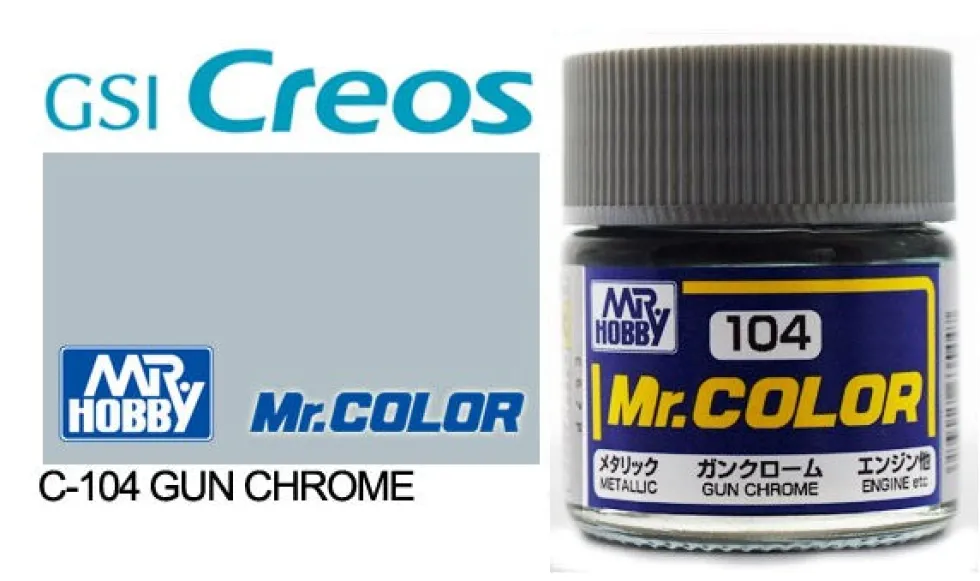 Mr. Color C104 Gloss Metallic Gun Chrome 10ml