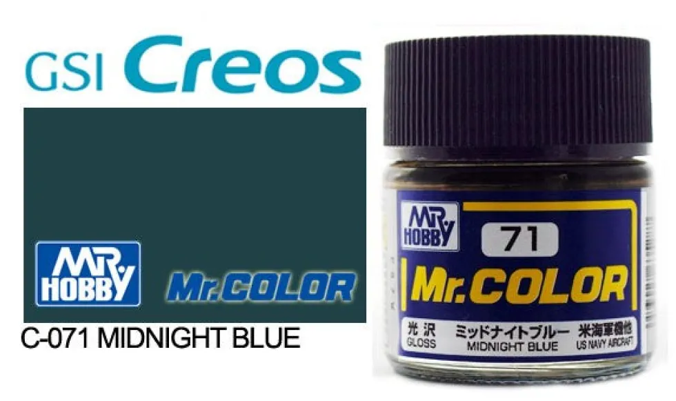Mr. Color C71 Gloss Midnight Blue 10ml
