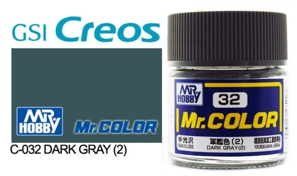 Mr. Color C32 Semi-Gloss Dark Gray(2) 10ml