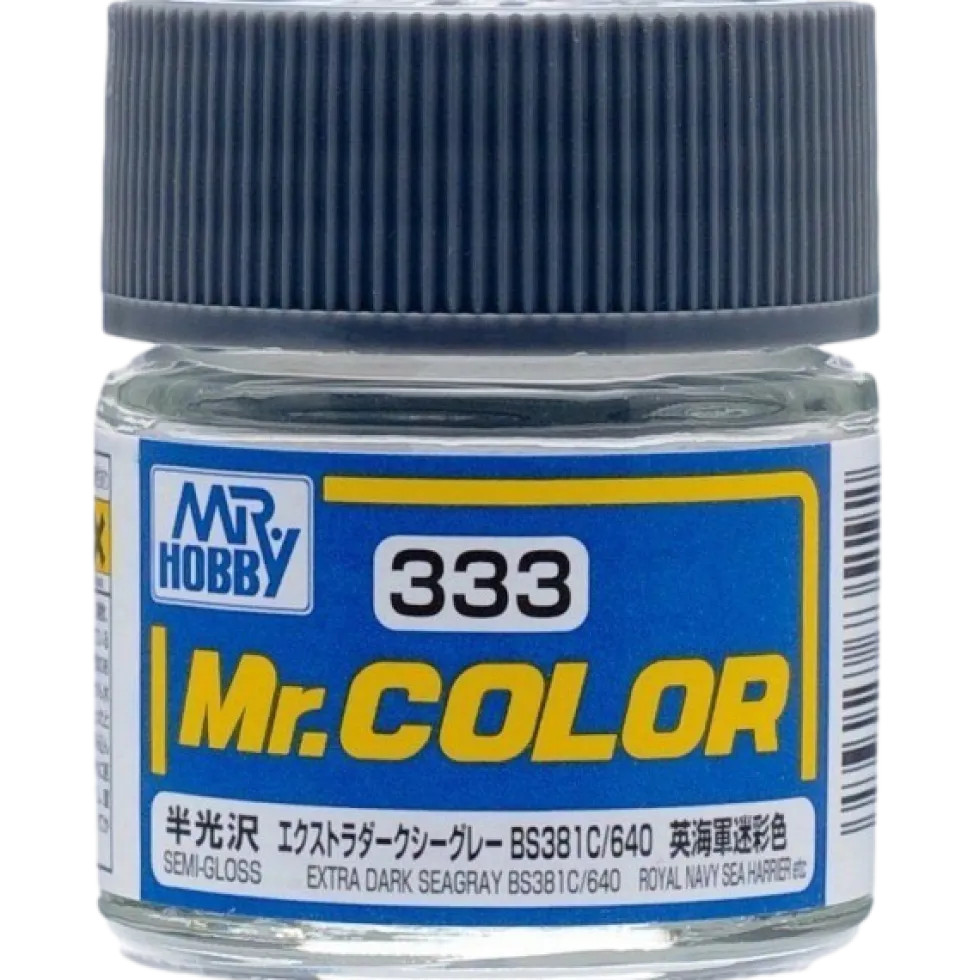 Mr. Color C333 Semi-Gloss Extra Dark Seagray BS381C/640 10ml
