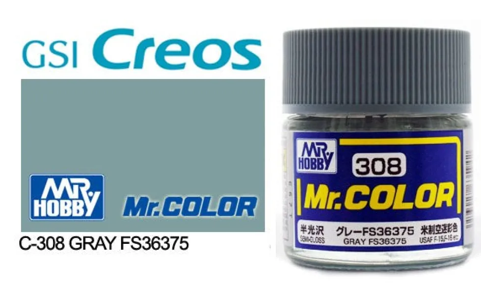 Mr. Color C308 Semi-Gloss Gray FS36375 10ml