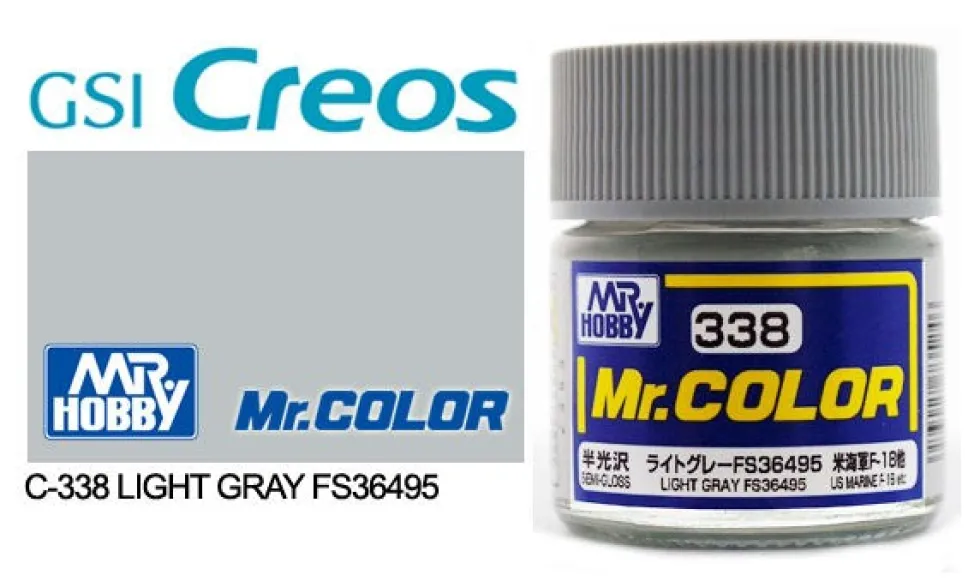 Mr. Color C338 Semi-Gloss Light Gray FS36495 10ml