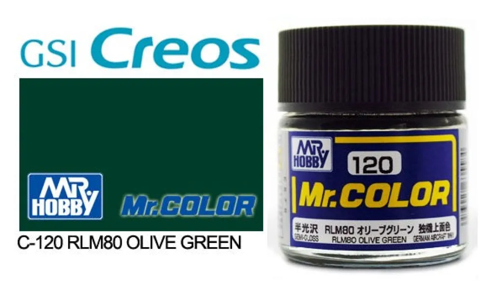 Mr. Color C120 Semi-Gloss RLM80 Olive Green 10ml