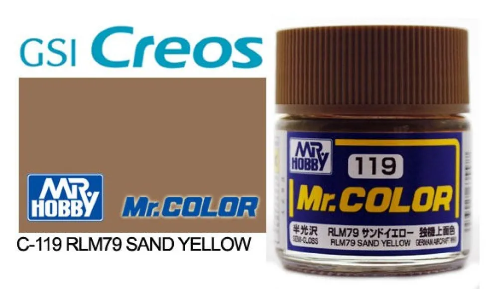 Mr. Color C119 Semi-Gloss RLM79 Sand Yellow 10ml