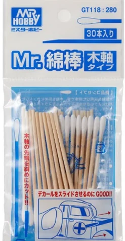 Mr. Cotton Swab Wooden Stick Type
