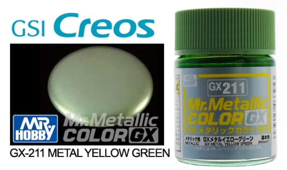 Mr. Metallic Color GX GX211 Metal Yellow Green 18ml