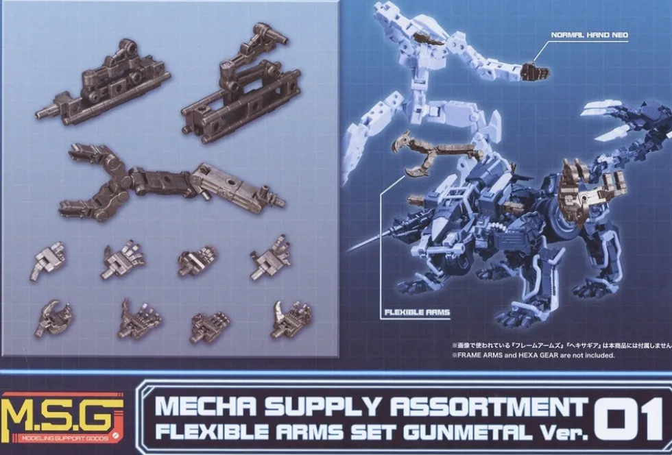 MSG Mecha Supply Assortment 01 Flexible Arm Set Gunmetal Ver.