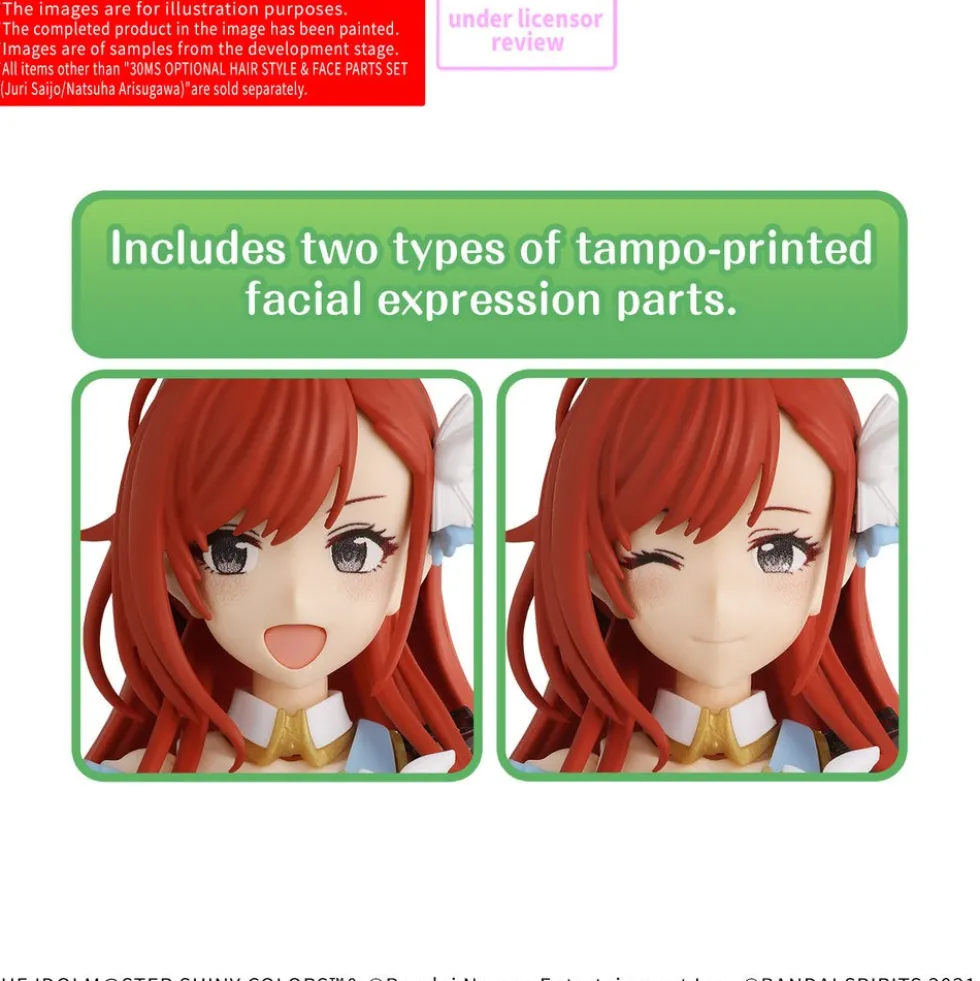 30MS x THE iDOLM@STER - Option Hair Style & Face Parts Set (Juri Saijo/Natsuha Arisugawa)
