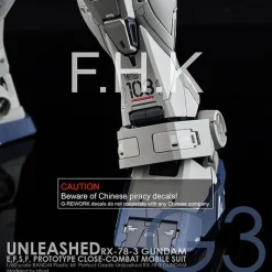 PG Unleashed RX-78-2 G3 Version Decals