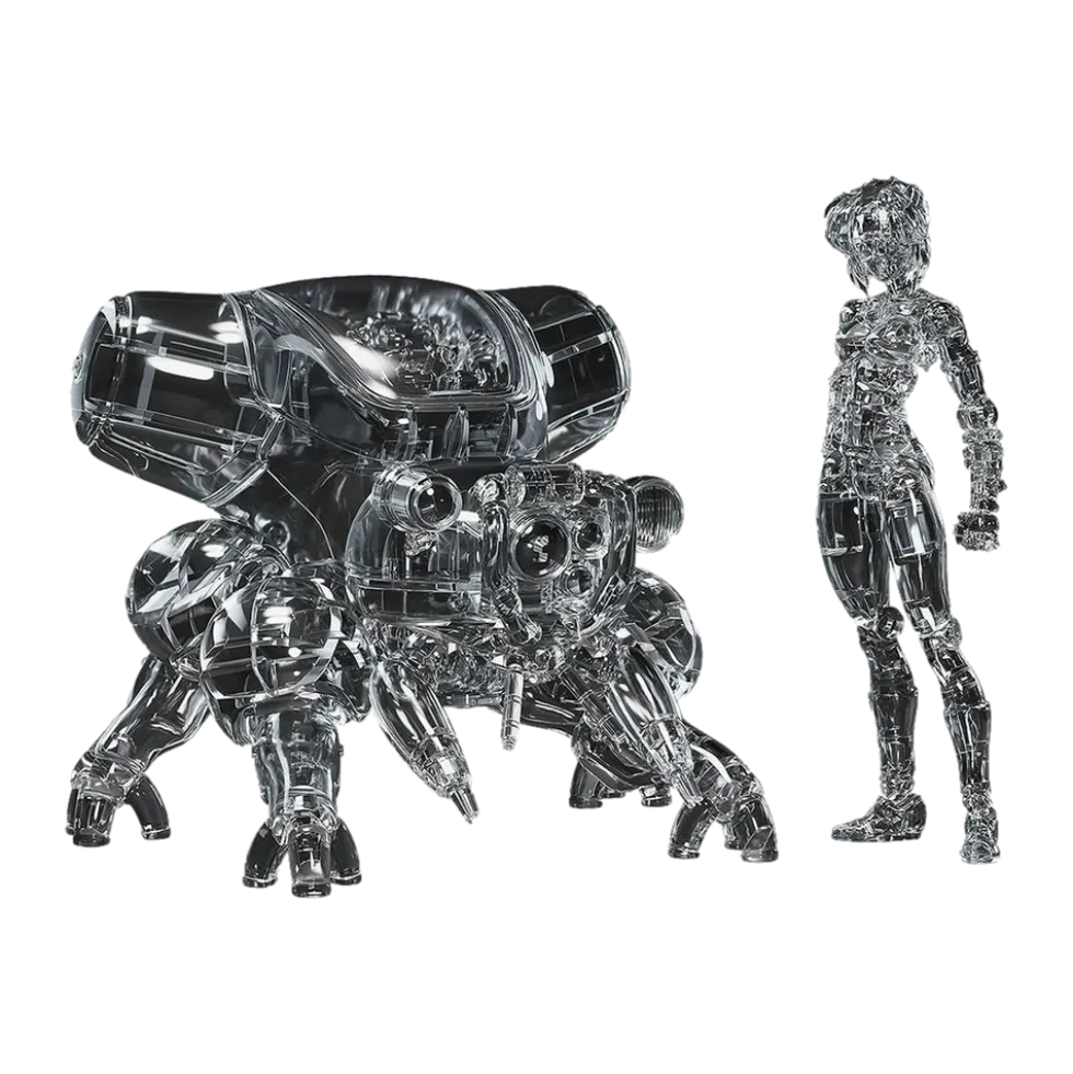 PLAMAX MF-94 Minimum Factory Motoko Kusanagi with Fuchikoma (Manga Thermoptic Camouflage Ver.)